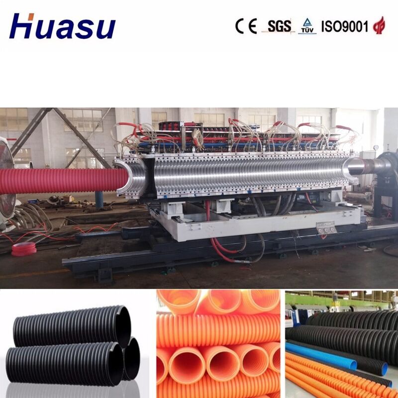 Dòng xát ống lợp tường hai với đường kính ống 32-1600mm, điều khiển PLC Siemens và năng suất cao
