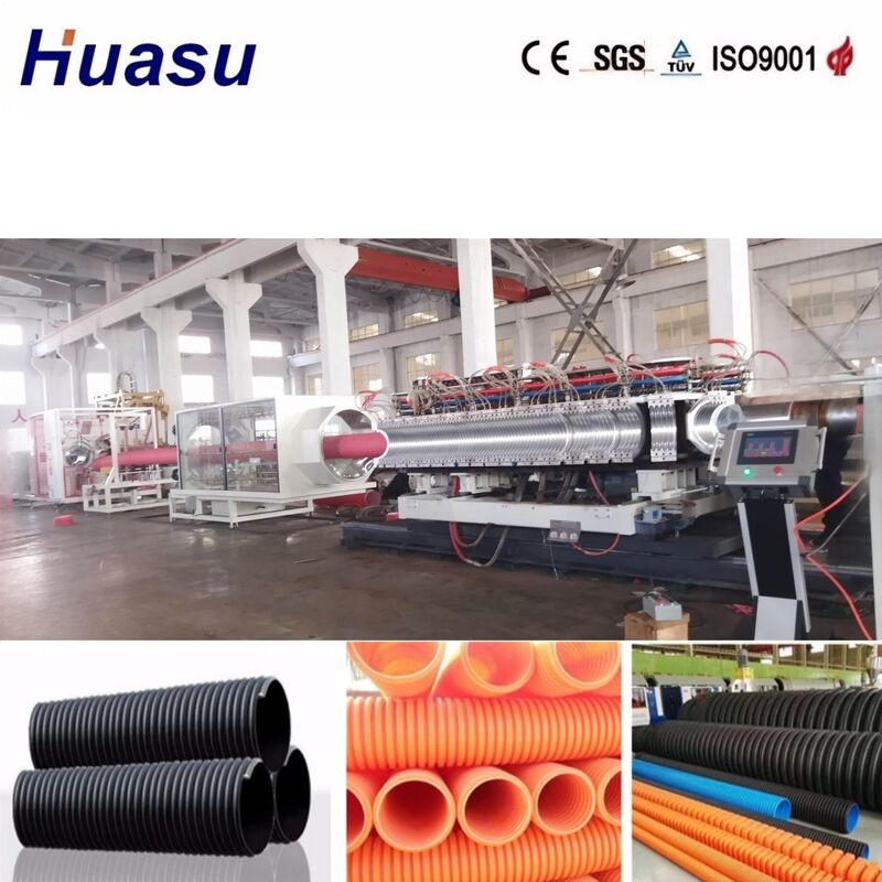 Dây chuyền đùn ống sóng đôi năng suất cao với điều khiển PLC cho đường kính ống từ 32mm-1600mm