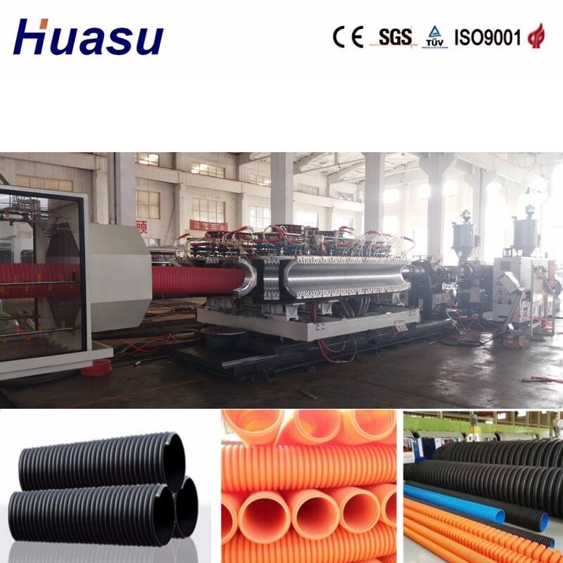Dây chuyền đùn ống sóng đôi có đường kính trong 32mm-1600mm, điều khiển PLC Siemens và khuôn hợp kim nhôm