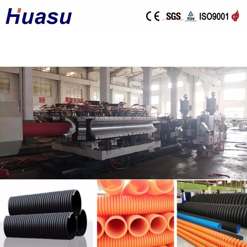 Dây chuyền đùn ống sóng đôi có điều khiển PLC Siemens với đầu khuôn hợp kim thép chất lượng cao và công suất đầu ra 100-3000kg/h
