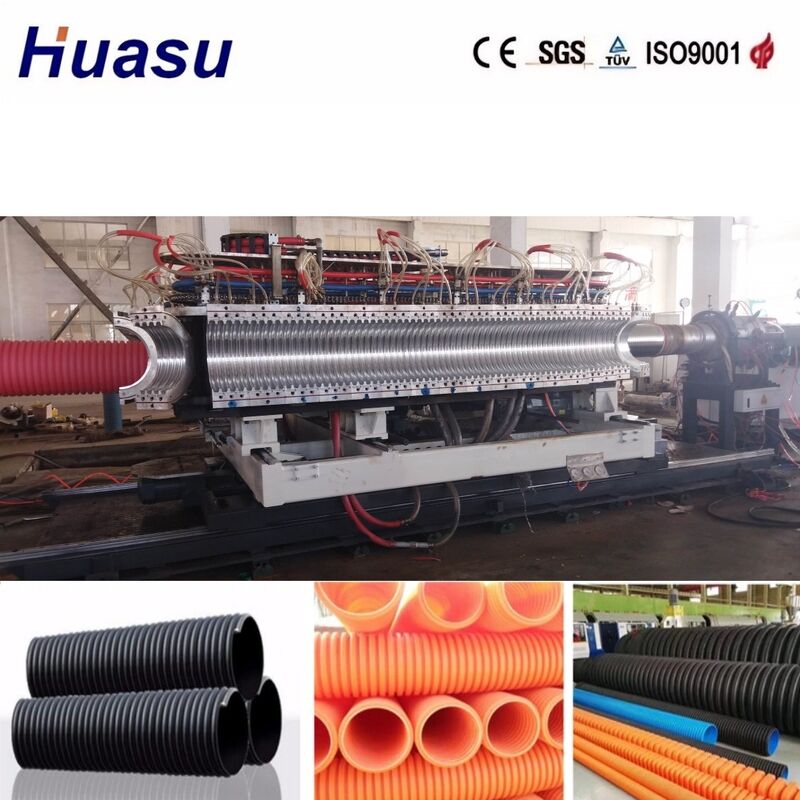 Dòng xát ống lợp tường hai với đường kính ống 32-1600mm, điều khiển PLC Siemens và năng suất cao