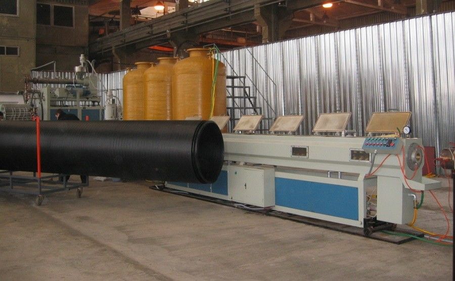 200-3000mm Hollowness tường xoắn ốc ống đùn / Tấm HDPE ống phun ra máy