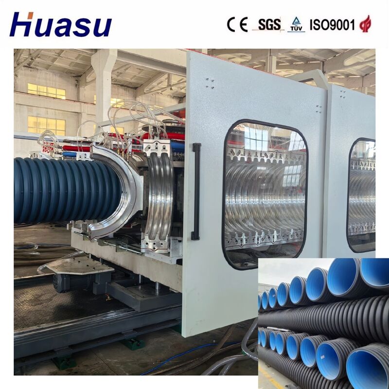 Dòng xăng ống lợp hai tường có năng suất cao cho HDPE/PE/PP/PVC/MPP với đường kính ống 32-1600mm