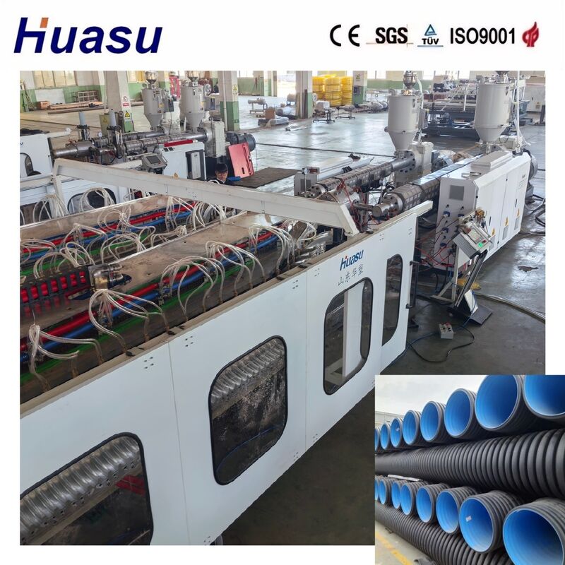 Dòng xăng ống lợp hai tường có năng suất cao cho HDPE/PE/PP/PVC/MPP với đường kính ống 32-1600mm
