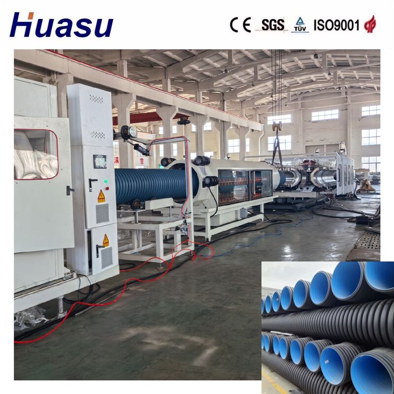 Dòng xăng ống lợp hai tường có năng suất cao cho HDPE/PE/PP/PVC/MPP với đường kính ống 32-1600mm
