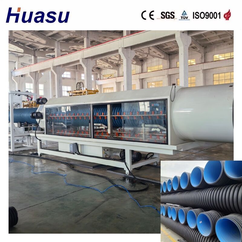 Dòng xăng ống lợp hai tường có năng suất cao cho HDPE/PE/PP/PVC/MPP với đường kính ống 32-1600mm