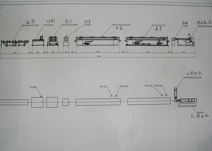 Dây chuyền sản xuất máy ống sóng đơn tường 200MM-400MM PVC