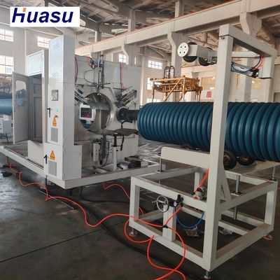 High-Efficiency Plastic Pipe Extrusion Line with Online Belling and Pressure Water-Cooling for Corrugated Pipe Production
