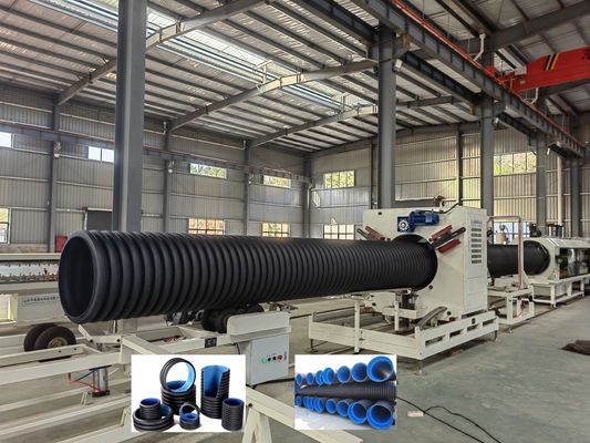PE PP PVC Corrugated Plastic Pipe Production Extrusion Line Machining Factory