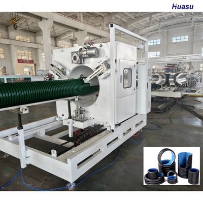 Double Wall Corrugated Pipe Extrusion Line with 1 Year Warranty 6m Or Customized Pipe Length and Water Cooling System