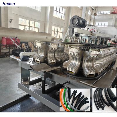 Double Wall Corrugated Pipe Extrusion Line with Siemens Beide AC Motor 48 Mould Quantity and 33:1 Screw Ratio