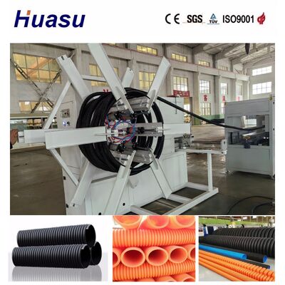 Single Wall Corrugated Pipe Extrusion Line with 60-2000kg/h Output 32mm-1600mm Pipe Diameter Range and Siemens PLC Control