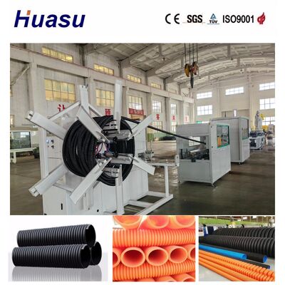 PLC Control With Touch Screen Single Wall Corrugated Pipe Extrusion Line for High Productivity and Energy Saving