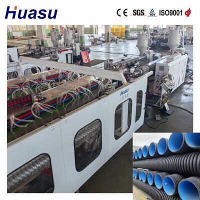 High Speed PE/PP/PVC/MPP Double Wall Corrugated Pipe Extrusion Line